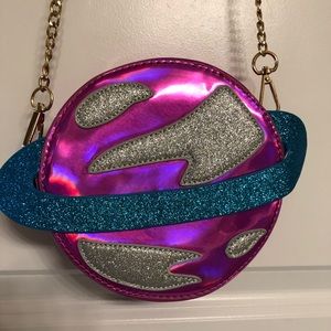 Iridescent Saturn circle purse